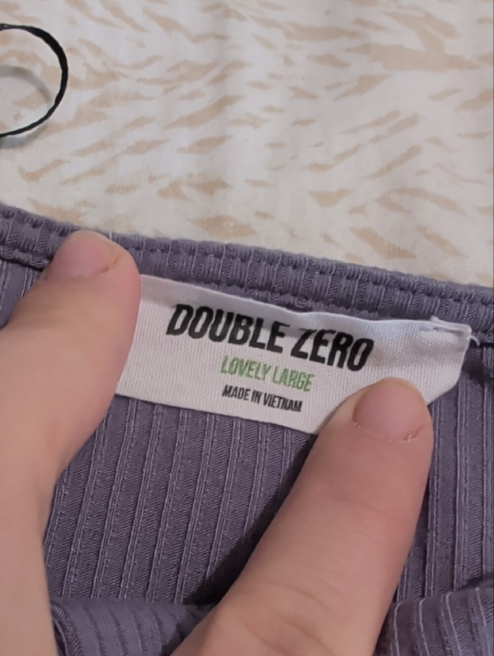 Double Zero Lavender Ribbed Button-Front Mini Dress - Picture 2 of 3